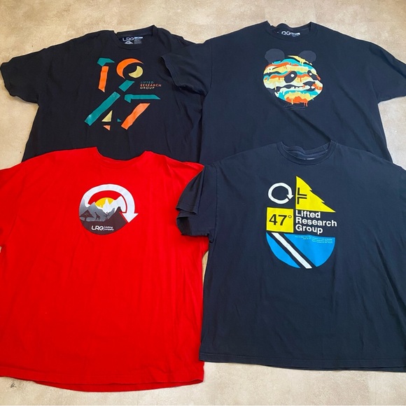 LRG Black and Red Graphic Tees Set - Picture 1 of 16
